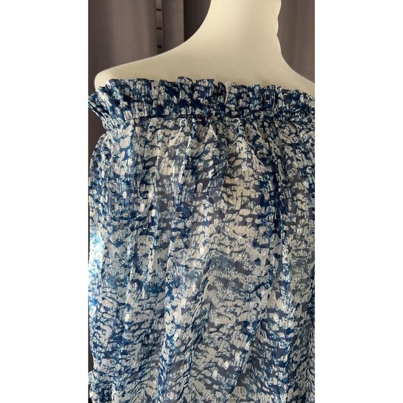 Isabel Marant Etoile Metallic Shimmer Off Shoulder Top S-1 - Picture 4 of 7